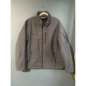 Free Country Mens Gray Water Resistant Softshell‎ Jacket XL